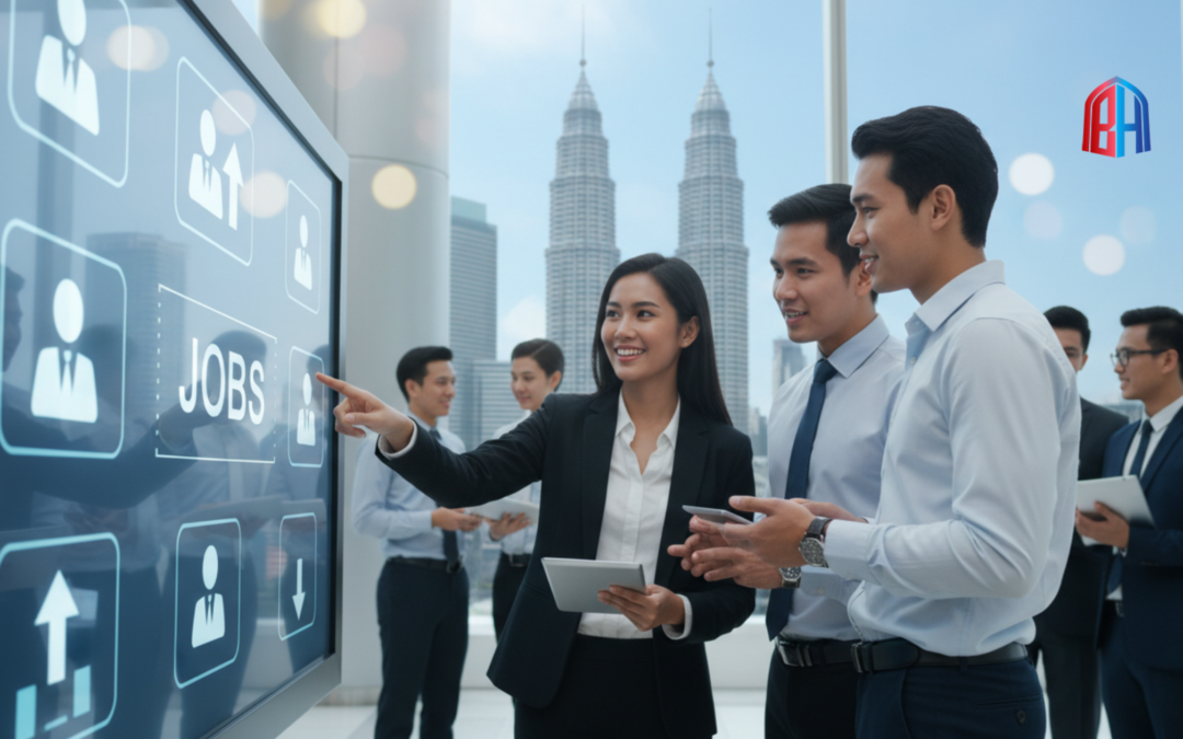 Job seekers receiving career guidance from a recruitment agency in Malaysia